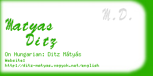 matyas ditz business card
