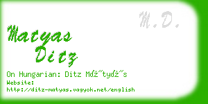 matyas ditz business card